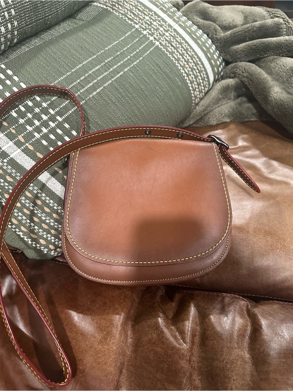 Coach Brown Leather Saddle Crossbody Bag